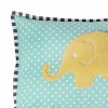 Bacati - Elephants Mint/Yellow/Grey Throw Pillow - 3 of 4
