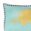 Bacati - Elephants Mint/Yellow/Grey Throw Pillow - image 3 of 4