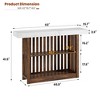 63" Long Bar Table-Counter Bar Height Pub Table with 2 Tier Storage Shelves, Modern Coffee Breakfast Bar Unit for Dining Room, Bistro, Living Room - 2 of 4
