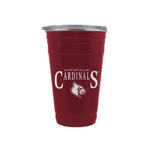 NCAA Louisville Cardinals Tailgater Tumbler - 22oz: Stainless Steel, Acrylic Lid - 1 of 2