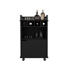 Vynxaria Espresso Finish Wine Cabinet - Elegant Design, Wooden Doors, Wine Bottle Rack - 4 of 4