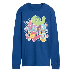 Men's - Marvel - Avengers Easter Stickers Long Sleeve Graphic T-Shirt - 1 of 4
