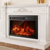 VEVOR Electric Fireplace Insert,26 in Recessed and Wall Mounted,8h Timer & Remote Control, Indoor Heater w/750W/1500W Dual Heating Modes,5000BTU Black - 2 of 4