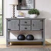 NicBex Buffet Cabinet with 2 Drawers and 2 Cabinets,Retro Sideboard Cabinet with Bottom Shelf,Storage Cabinet for Living Room,Kitchen,Antique Gray - 2 of 4