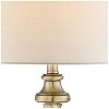 Regency Hill Fairlee Traditional Table Lamps 26" High Set of 2 Antique Brass Metal Candlestick White Fabric Drum Shade for Bedroom Living Room Bedside - 3 of 4