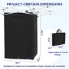 EAGLE PEAK Portable Privacy Tent Changing Room for Pop Up Canopy Fits Canopies with Cross Bars, Outdoor Hanging Privacy Curtain, Black - 3 of 4