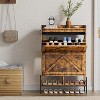 Shoe Organizer Cabinet with 2 Drawers - Freestanding Narrow Design for Entryway - Hidden Storage with Metal Legs - 2 of 4