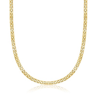Ross-Simons Italian 18kt Gold Over Sterling Popcorn-Chain Necklace