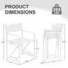 Aoodor Outdoor Picnic Chair, Waterproof Textilene with Folding Aluminum Frame, 265 lbs Capacity, Perfect for Camping, Fishing - 3 of 4