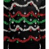 Tipsy Elves Mens Midnight Garland Light Up Ugly Christmas Sweater - 3 of 3
