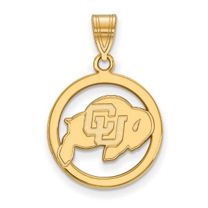 Black Bow Jewelry 14k Yellow Gold Plated Sterling Silver Colorado Buffalos NCAA Small Pendant - 1 of 3