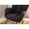 NicBex Wool Fabric Glider Rocking Chair,Upholstered Nursery Rocker Chairs,Modern Rocking Chair,Nursing Chair for Living Room,Bedroom - 4 of 4