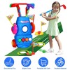 iMountek "Toddler Golf Set with 4 Balls, 4 Clubs, 2 Holes & Flags, Golf Cart for Indoor/Outdoor Fun, Gift for Kids" MultiColor - 3 of 4
