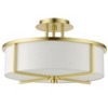Livex Lighting Wesley 3 - Light Semi-Flush Mount in  Satin Brass - 2 of 2