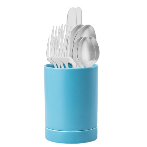 Big Ceramic Green Utensils Holder 