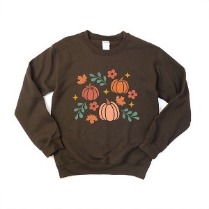 Simply Sage Market Women's Graphic Sweatshirt Pastel Pumpkins - 1 of 4