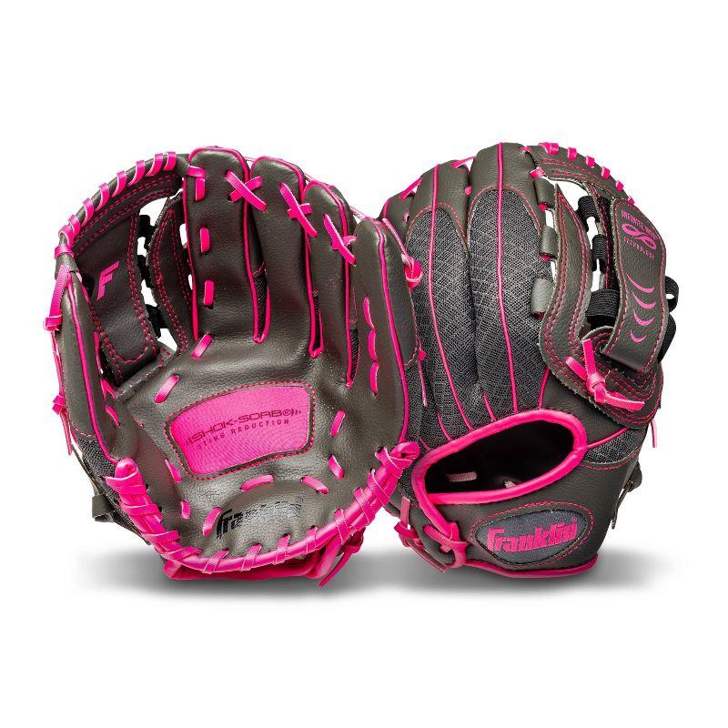 Franklin Sports Infinite Web Teeball Gloves 10.5&#34; - Pink, 1 of 4