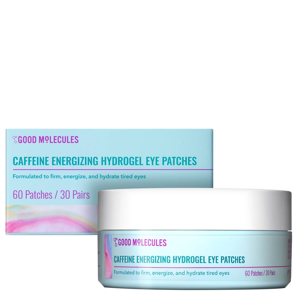 Good Molecules Caffeine Energizing Hydrogel Eye Patches - 60ct: Fragrance-Free, Vegan, Mask, For Sensitive Skin