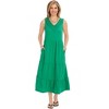 Collections Etc Eyelet Trim V-Neck Sleeveless Tiered Knit Dress - 4 of 4