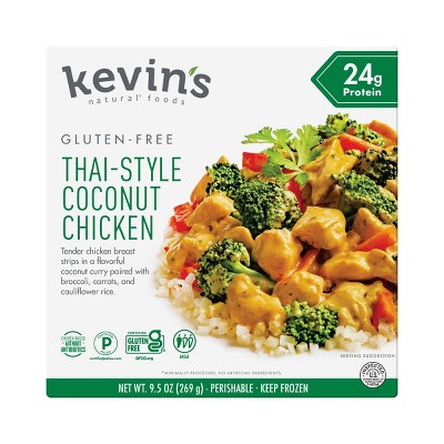 Kevin's Natural Foods Frozen Gluten Free Thai-Style Coconut Chicken - 9.5oz