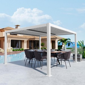 Kozyard Outdoor Aluminum Louvered Pergola – Rainproof Gazebo with Adjustable Roof, Perfect Sun Shade for Patio, Garden, or Backyard - 1 of 4