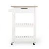 NicBex Modrn Kitchen Island Cart with Open Shelves & Drawers & Wheels,Mobile Storage Cabinet Sideboard for Kitchen,Dining Room - 4 of 4