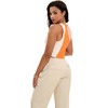 INSPIRE CHIC Women's Color Block Summer Crew Neck Ribbed Sleeveless Crop Going Out Tank Tops - 4 of 4