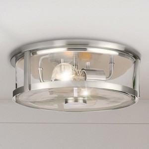 Urban Ambiance Luxury Modern Farmhouse Indoor Ceiling Light,  4-3/8''H x 12-5/8"W x 12-5/8''D,  Brushed Nickel Finish, UHP4594 - 1 of 4