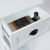 LuxenHome White MDF Wood Slim Bathroom Storage Cabinet - 3 of 4