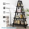 Hooseng 4-Tier Industrial Ladder Bookshelf, Narrow Ladder Shelf, Tall Standing Bookshelf,  A-Shaped Standing Bedroom Ladder Shelf - 4 of 4