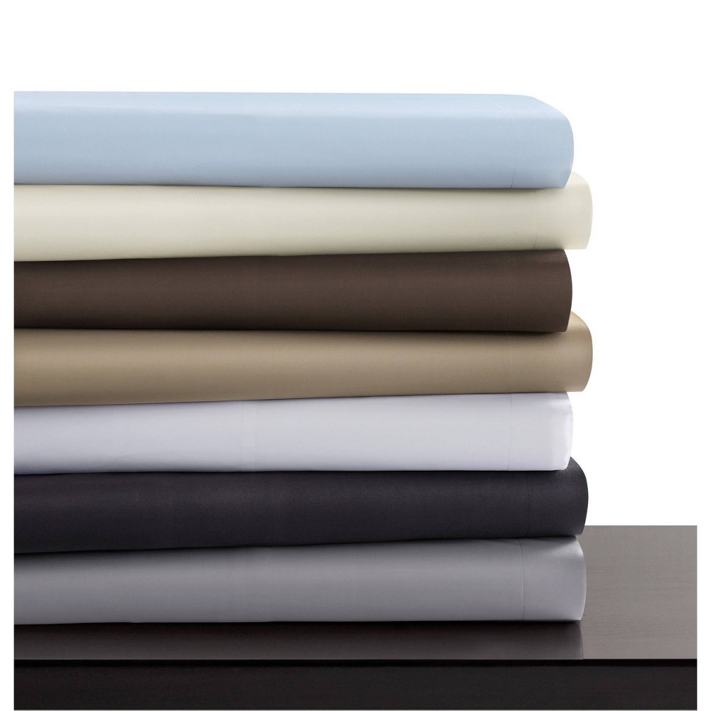 Photos - Bed Linen 3pc Queen 600 Thread Count Cotton Sateen Oversized Duvet Cover Set Ivory 