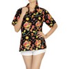 HAPPY BAY Women's Hawaiian Blouse Tops Vintage Shirt Button Down Halloween Costumes Party Short Sleeve Shirts for Women - 4 of 4