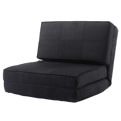 Tangkula Fold Down Chair Convertible Couch GrayBlack