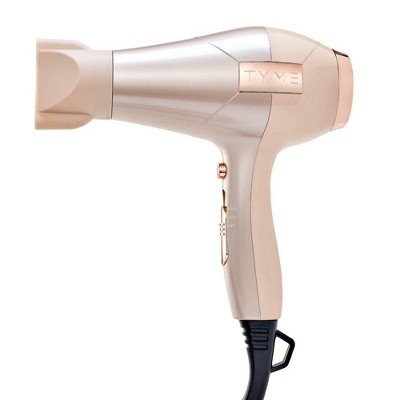 Tyme Blowtyme Ionic and Ceramic Pro Lightweight Quiet Hair Blow Dryer with 3 Heat and 2 Speed Settings, Rose Gold