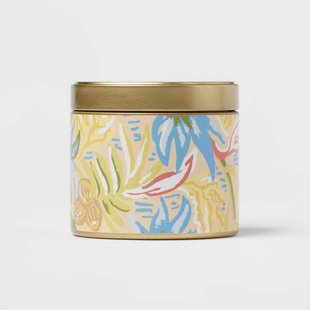 4oz Mini Grab Tin with Patterned Wrap Label Agave Coconut - Opalhouse