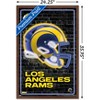 Trends International NFL Los Angeles Rams - Neon Helmet 23 Framed Wall Poster Prints - 3 of 4