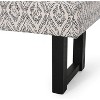 DOMETOUR Ashford Boho Fabric Bench Great Deal Furniture Boho Fabric Bench, Black Print - 3 of 4