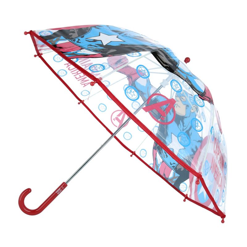 Textiel Trade Kid's Marvel Captain America Transparent Bubble Stick Umbrella, 2 of 5