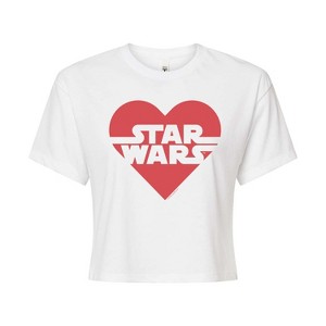 Women's - Star Wars - Valentine Heart Logo Cropped Graphic T-Shirt - 1 of 4