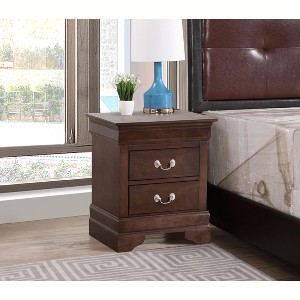 NicBex Nightstand with 2 Drawers,22 inch /21 inch Side Table with Metal Handles and  Elegant Finish,Classic Bedside Table for Bedroom,Living Room - 1 of 4