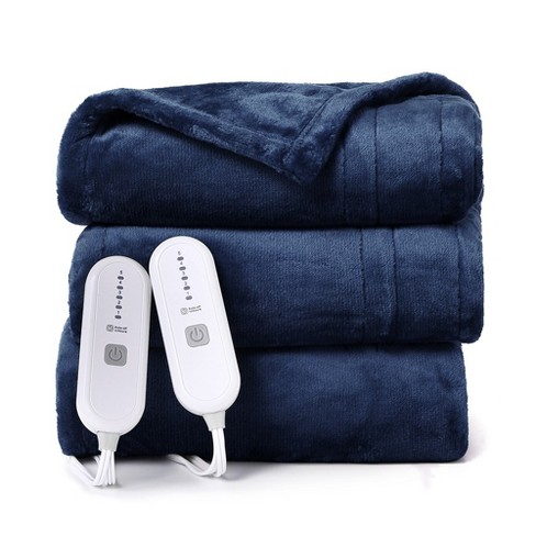 Whizmax Heated Blanket Electric Throw Flannel Heating Blankets Queen 84 x90 Navy Blue Target