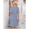 Women's Maternity Casual Dress  Flowy Floral Print, Ruffle leeves - 2 of 4