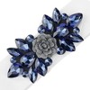 INSPIRE CHIC Women's Elastic Stretchy Vintage Elegant Rose Flower Rhinestone Belt - 2 of 4