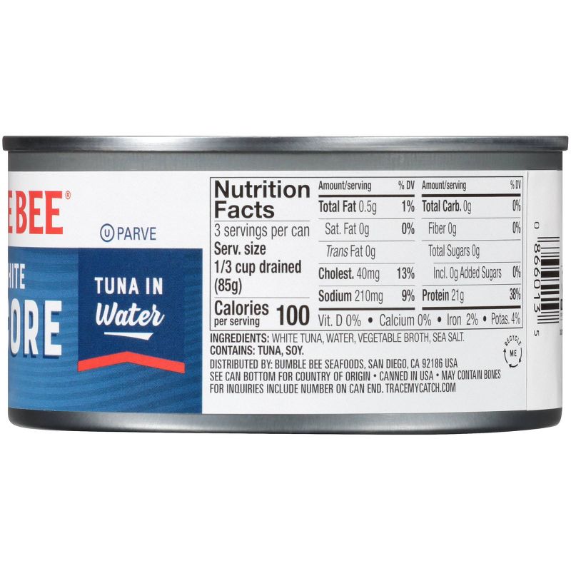 Bumble Bee Solid White Albacore Tuna in Water - 12oz, 5 of 8