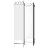 vidaXL 4-Panel Room Divider White 63"x78.7" Fabric - 4 of 4