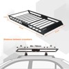 TOOENJOY 43 x 35 x 4.7 Inch Roof Cargo Basket Carrier, Car Top Luggage Holder for Car, SUV and Pickup, 143 LBS Weight Capacity - 2 of 4