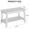 31.5" Modern Industrial Farmhouse Coffee Table with 2-Tier Storage, Black Rectangular MDF Table, Compact Durable Living Room & Office Table - 2 of 4