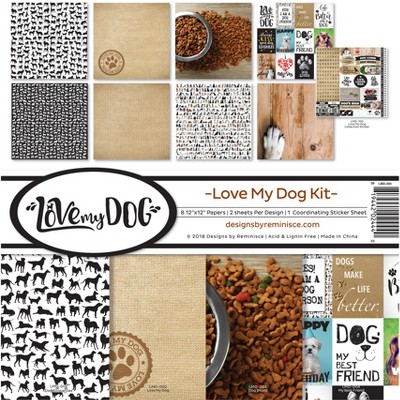 Reminisce Collection Kit 12"X12"-Love My Dog