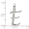Black Bow Jewelry Sterling Silver and CZ, Lauren Collection, Initial E Pendant - 4 of 4