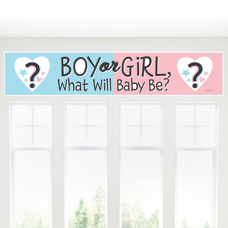 Big Dot of Happiness Baby Gender Reveal - Team Boy or Girl Party Decorations Party Banner, 5 of 7